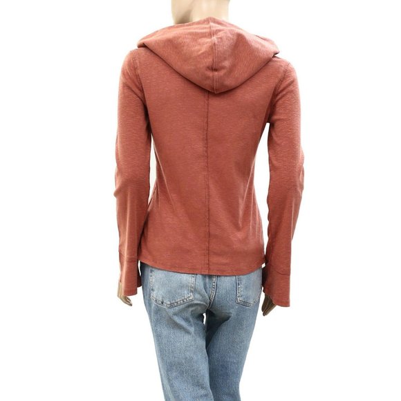 Pilcro & The Letterpress Anthropologie Cotton Long Sleeve Hoodie Top XS - Picture 5 of 8